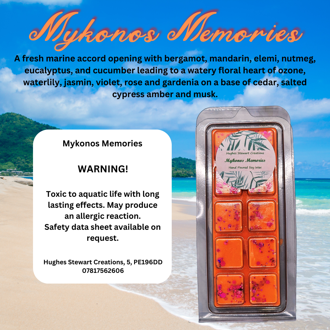 Mykonos Memories Wax Melt - Snap Bar