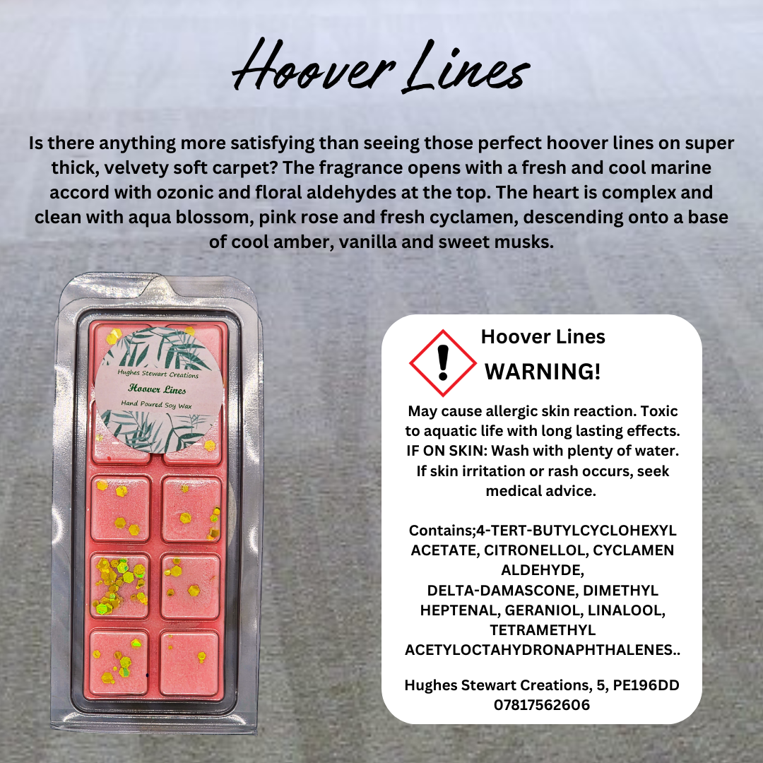 Hoover Lines Wax Melt -Laundry - Home Comforts Snap Bar