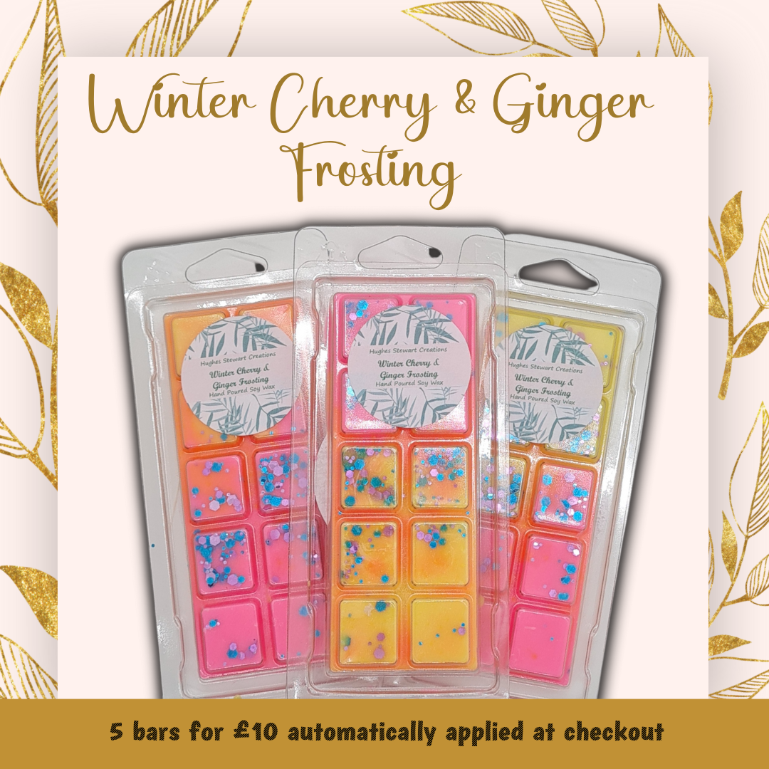 Winter Cherry & Ginger Frosting Wax Melts- Snap Bar