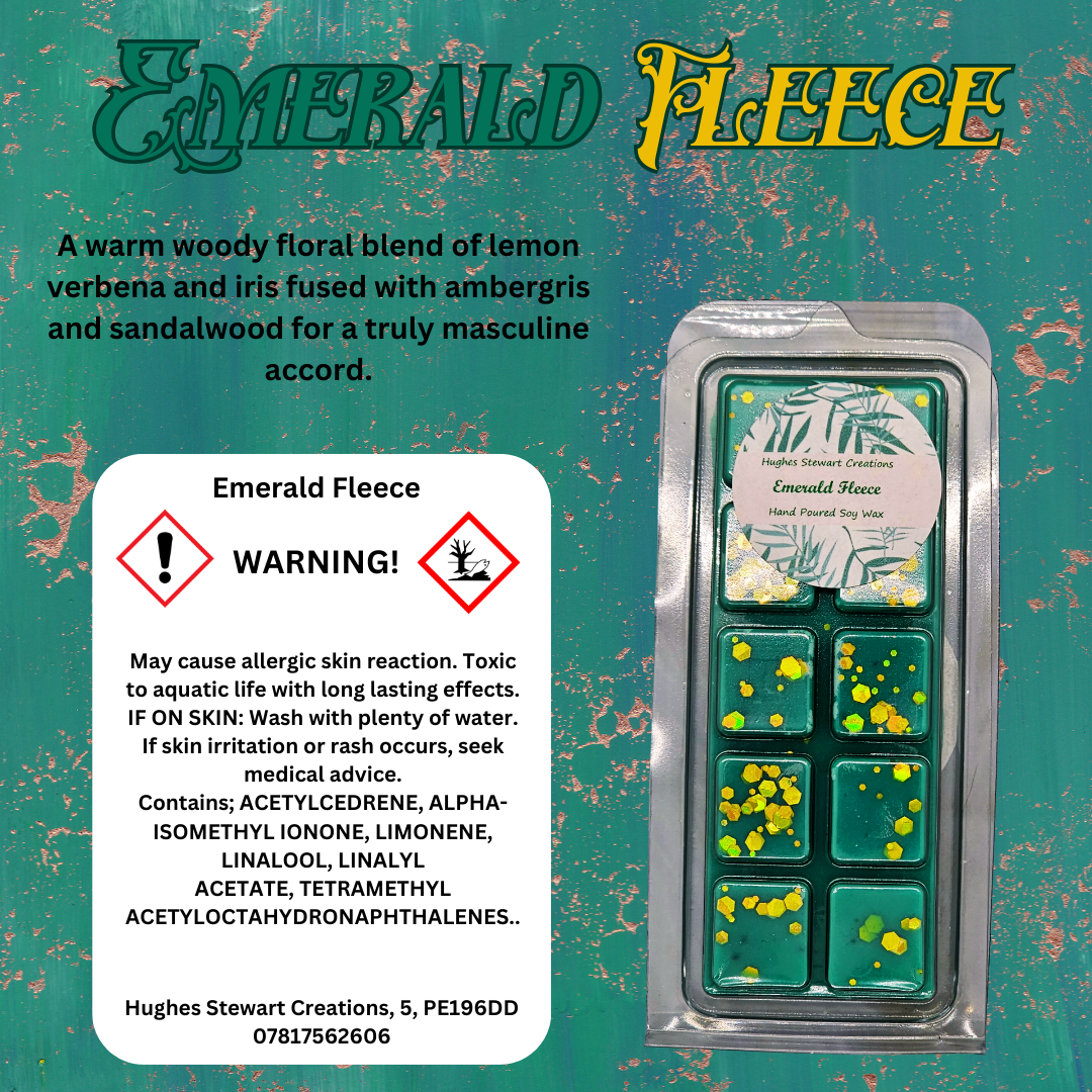 Emerald Fleece Wax Melt - Male Cologne Dupe Snap Bar