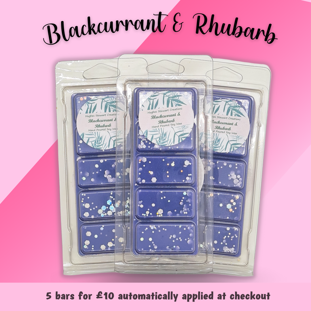 Blackcurrant & Rhubarb Wax Melt Snap Bar