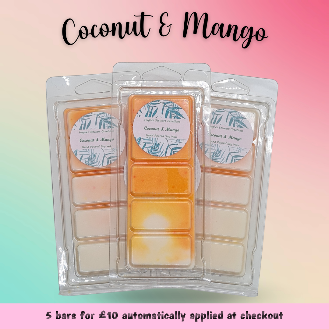 Coconut & Mango Wax Melt - Snap Bar