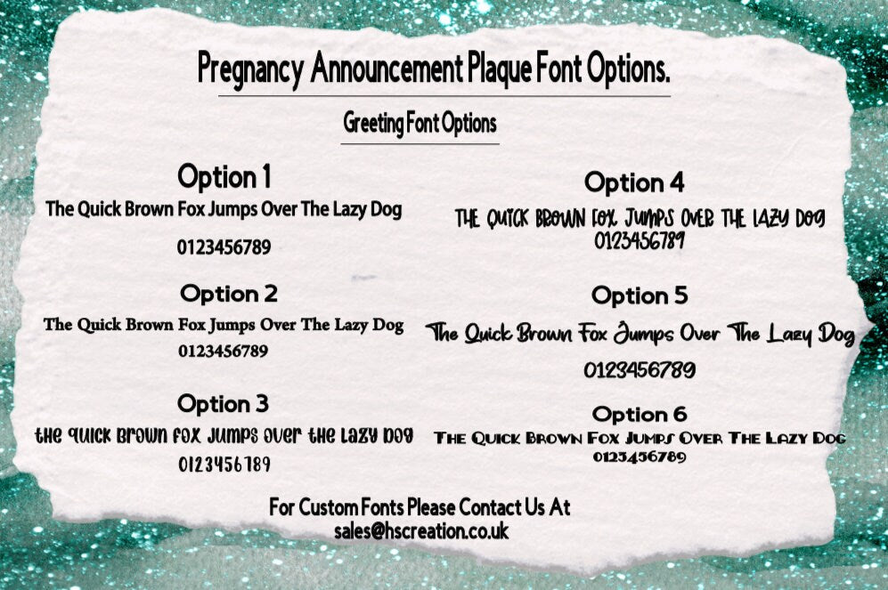 Personalised Wooden Pregnancy Announcement Plaques.