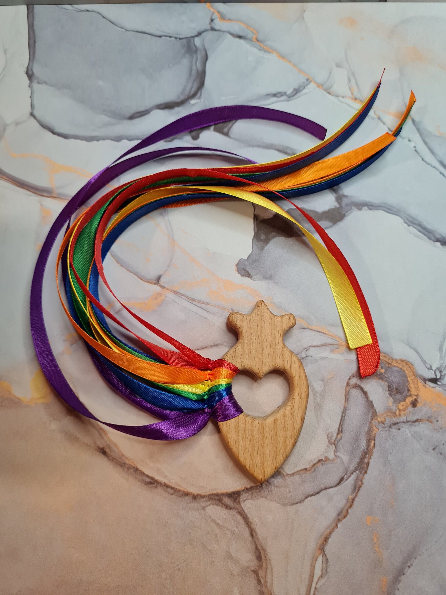 Wooden Sensory Toy- Bright Rainbow