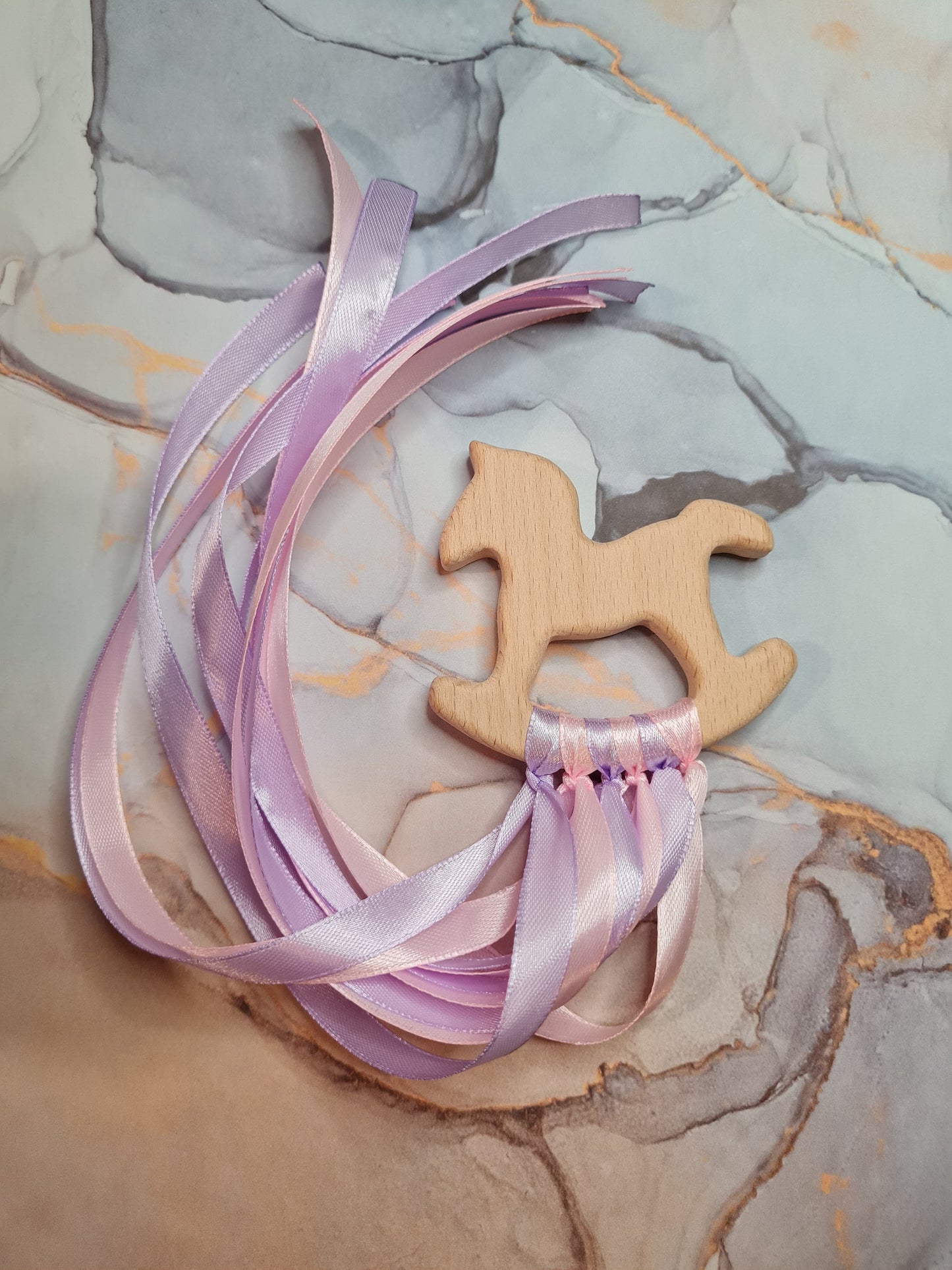 Wooden Sensory Toy - Pastel Pink/Purple