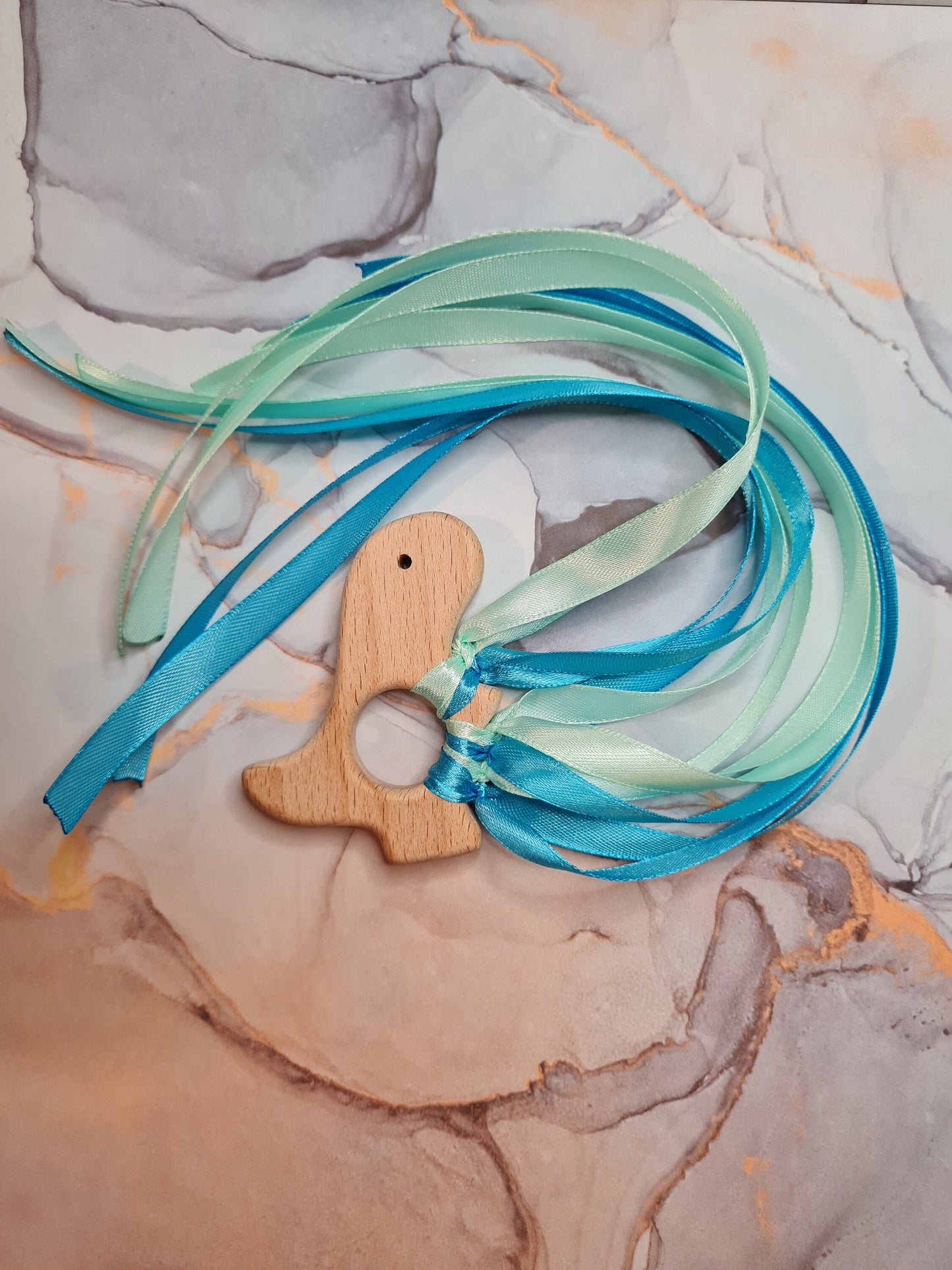 Wooden Sensory Toy - Pastel Blue/Green