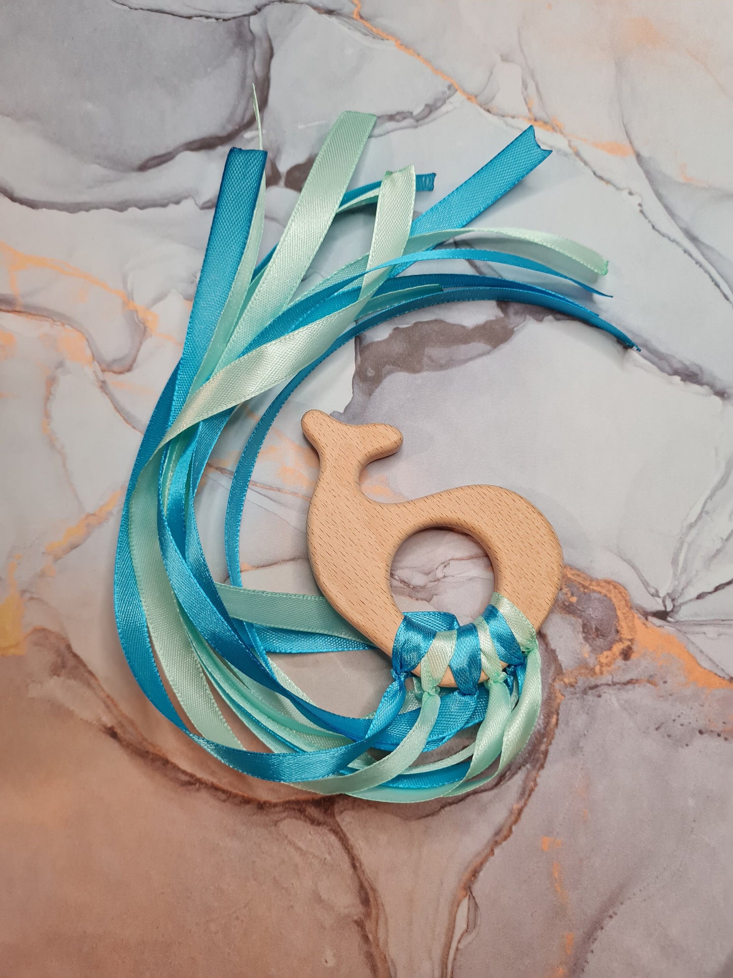 Wooden Sensory Toy - Pastel Blue/Green