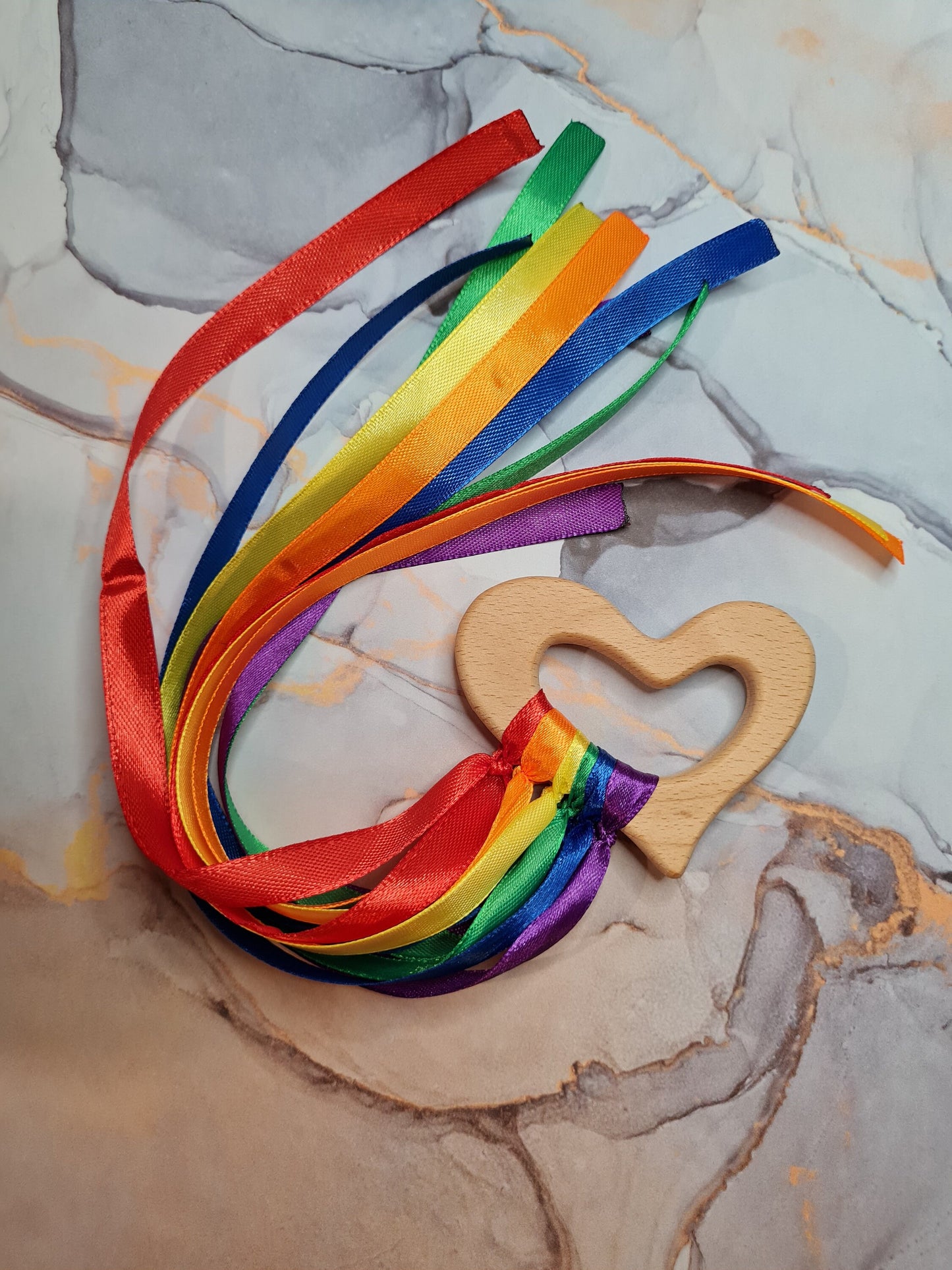 Wooden Sensory Toy- Bright Rainbow
