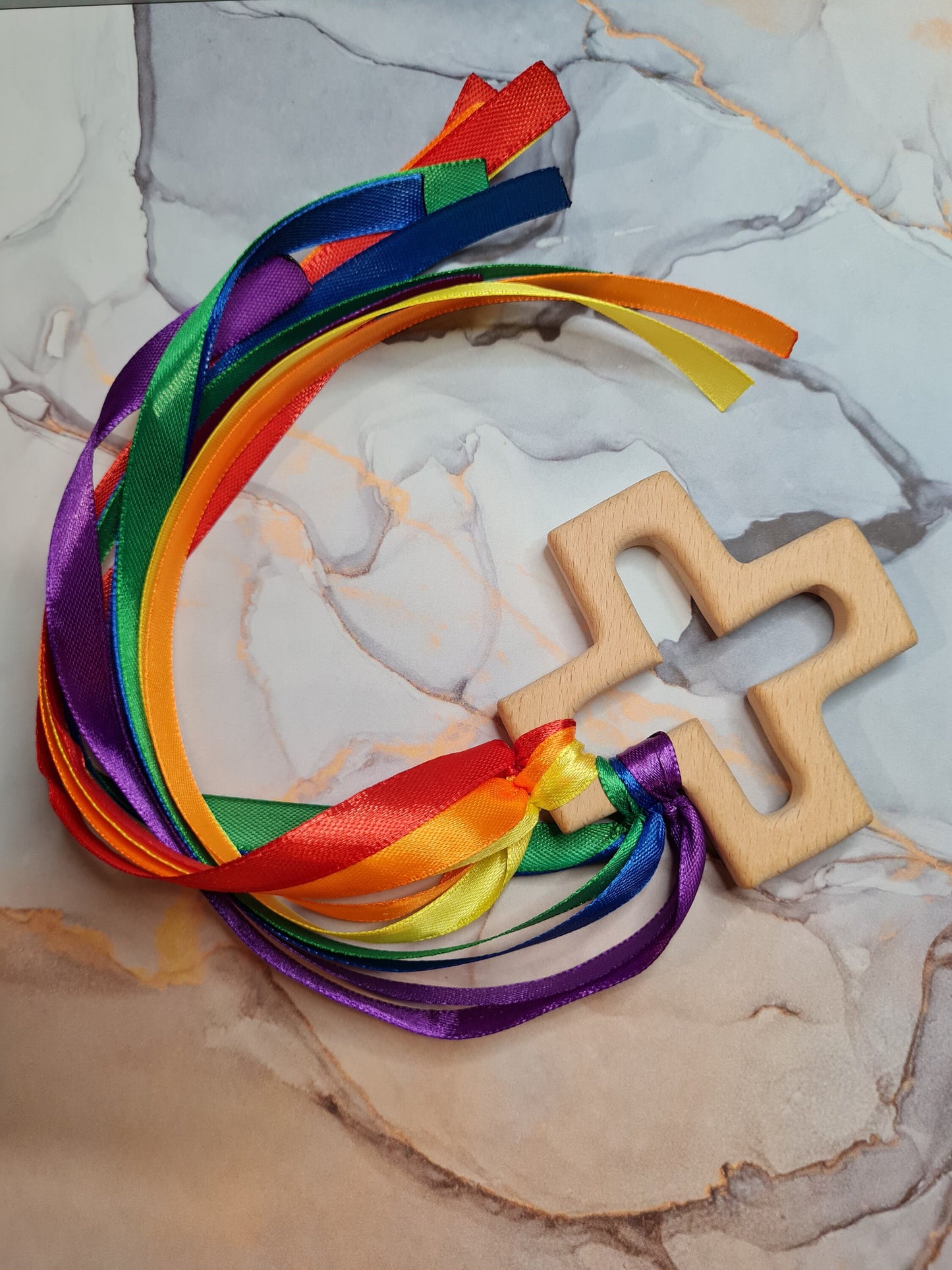 Wooden Sensory Toy- Bright Rainbow