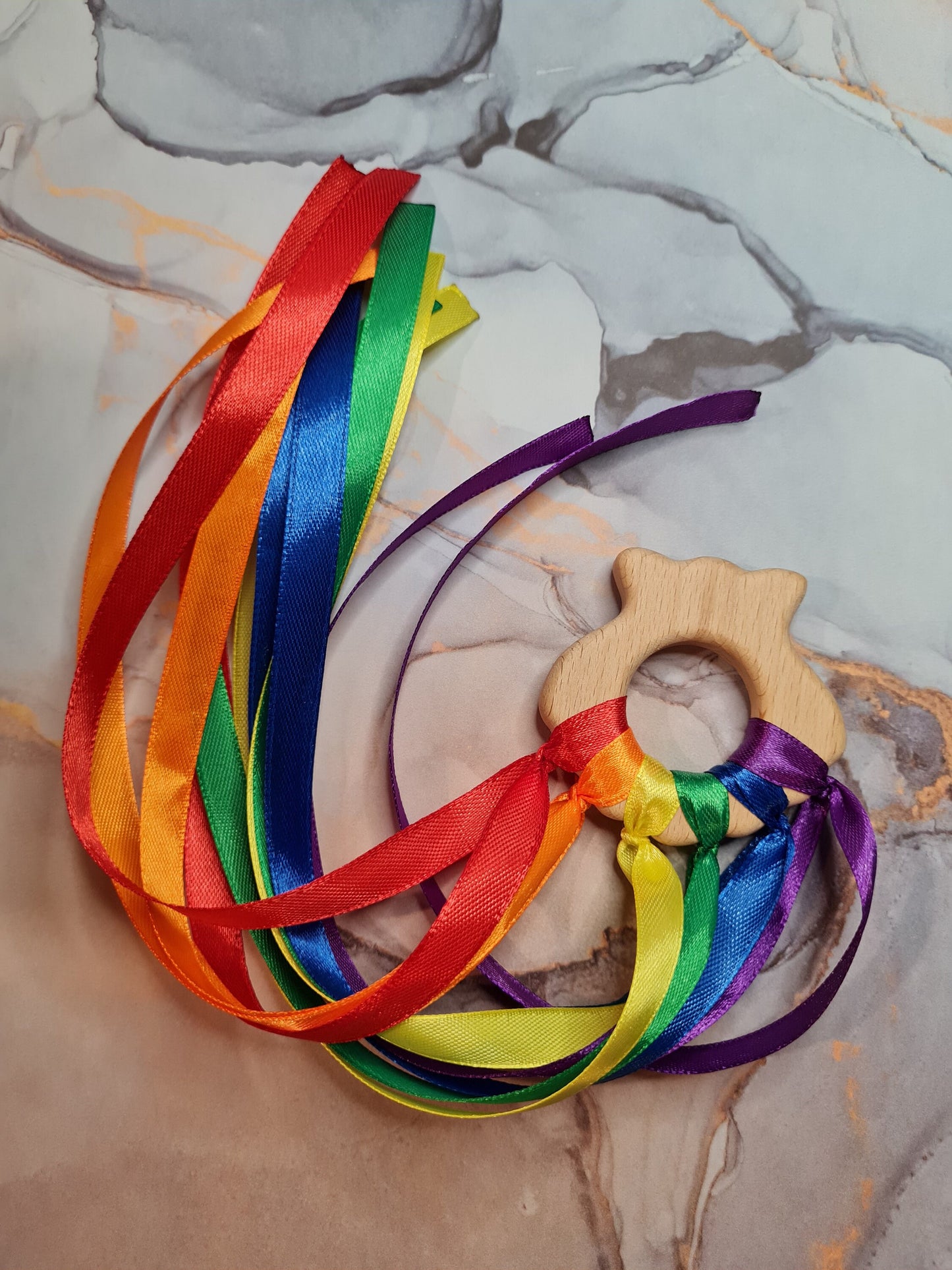 Wooden Sensory Toy- Bright Rainbow