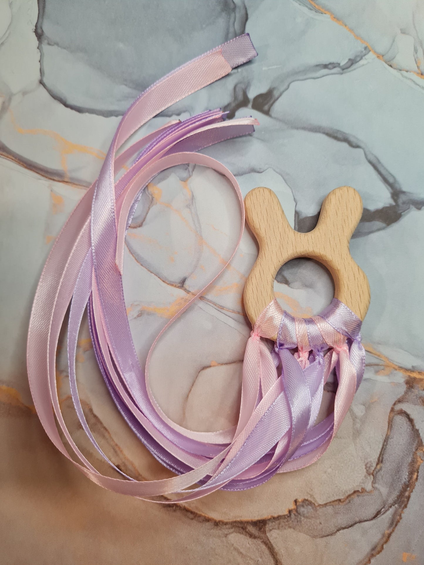 Wooden Sensory Toy - Pastel Pink/Purple