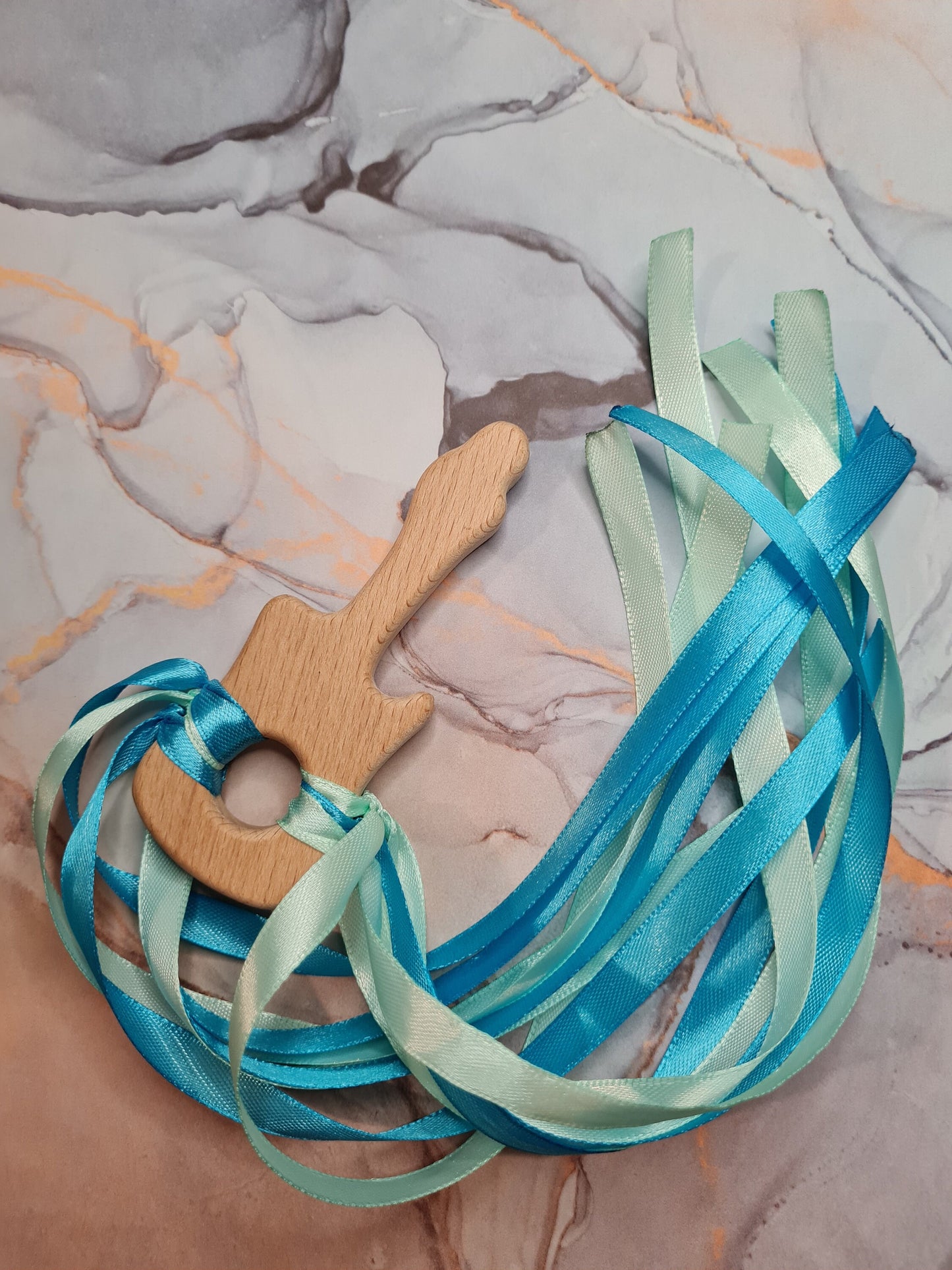 Wooden Sensory Toy - Pastel Blue/Green