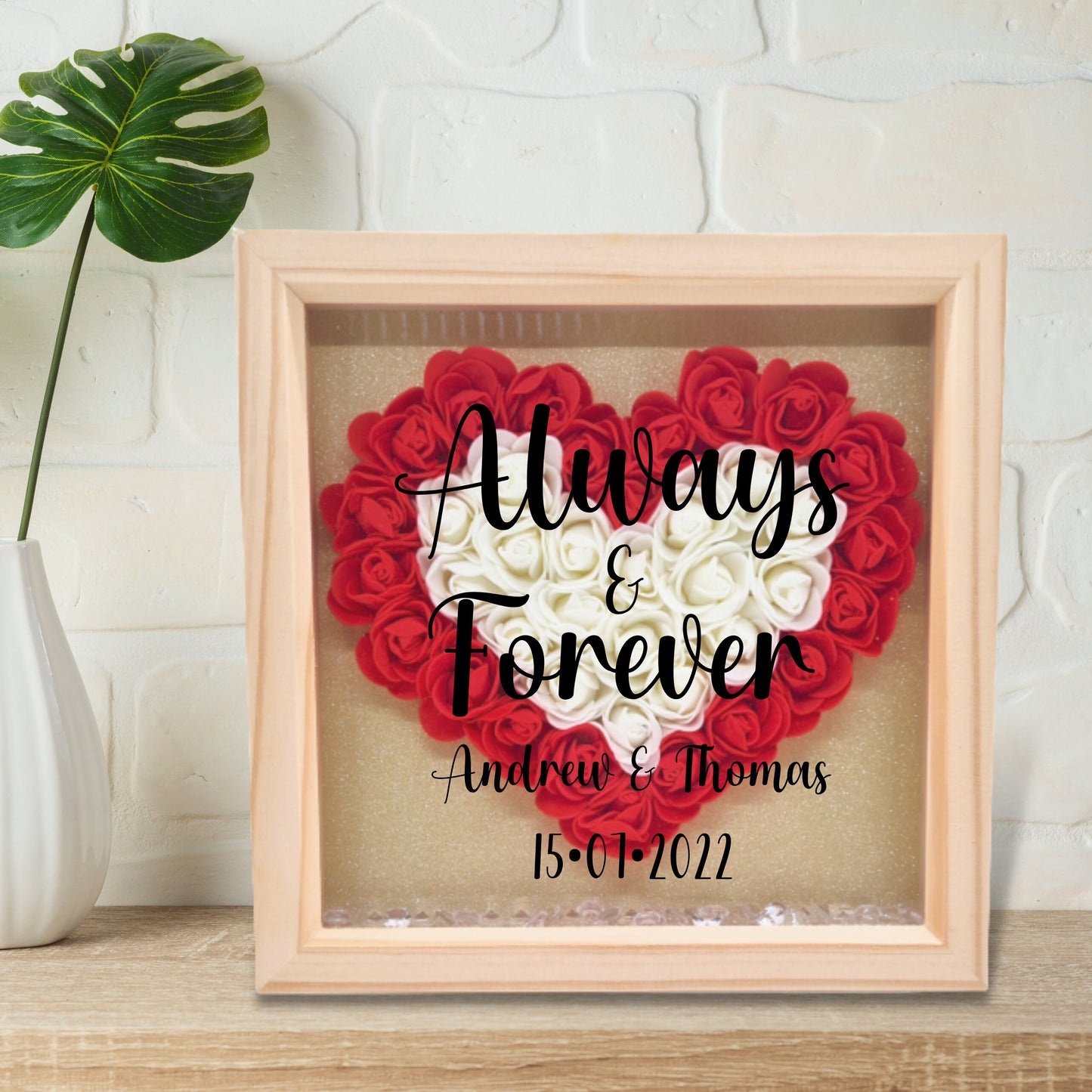 Personalised Heart Box Frame Keepsake