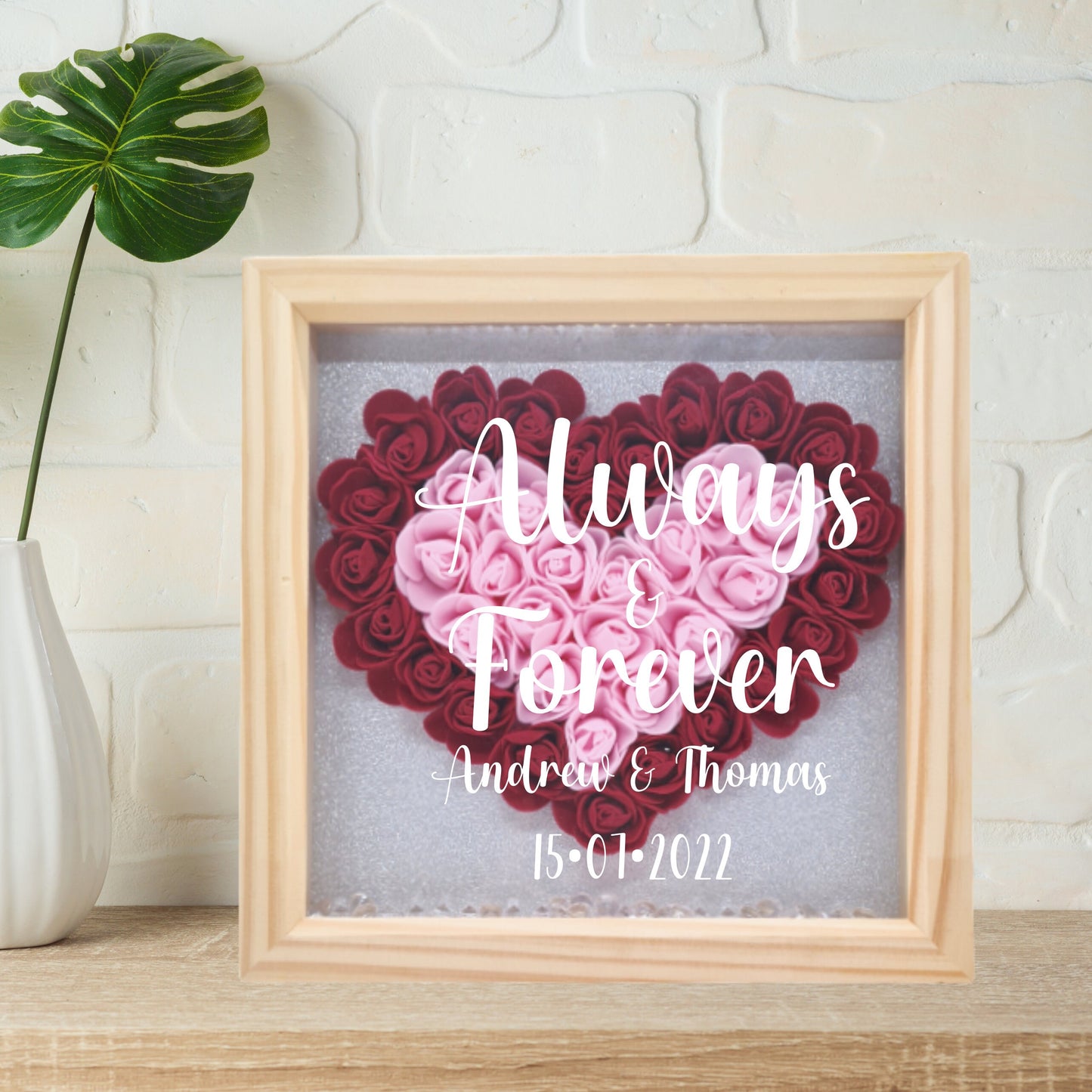 Personalised Heart Box Frame Keepsake