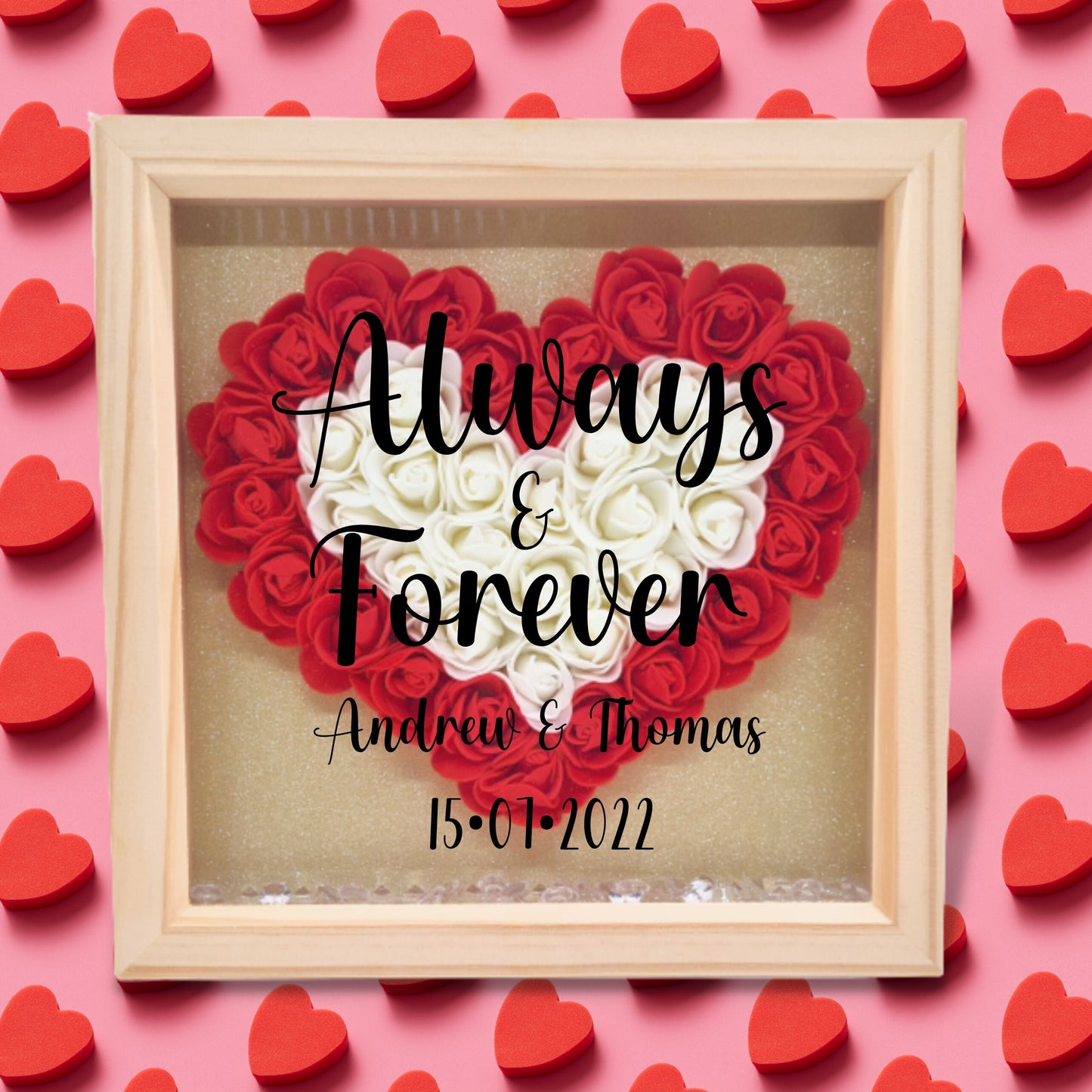 Personalised Heart Box Frame Keepsake
