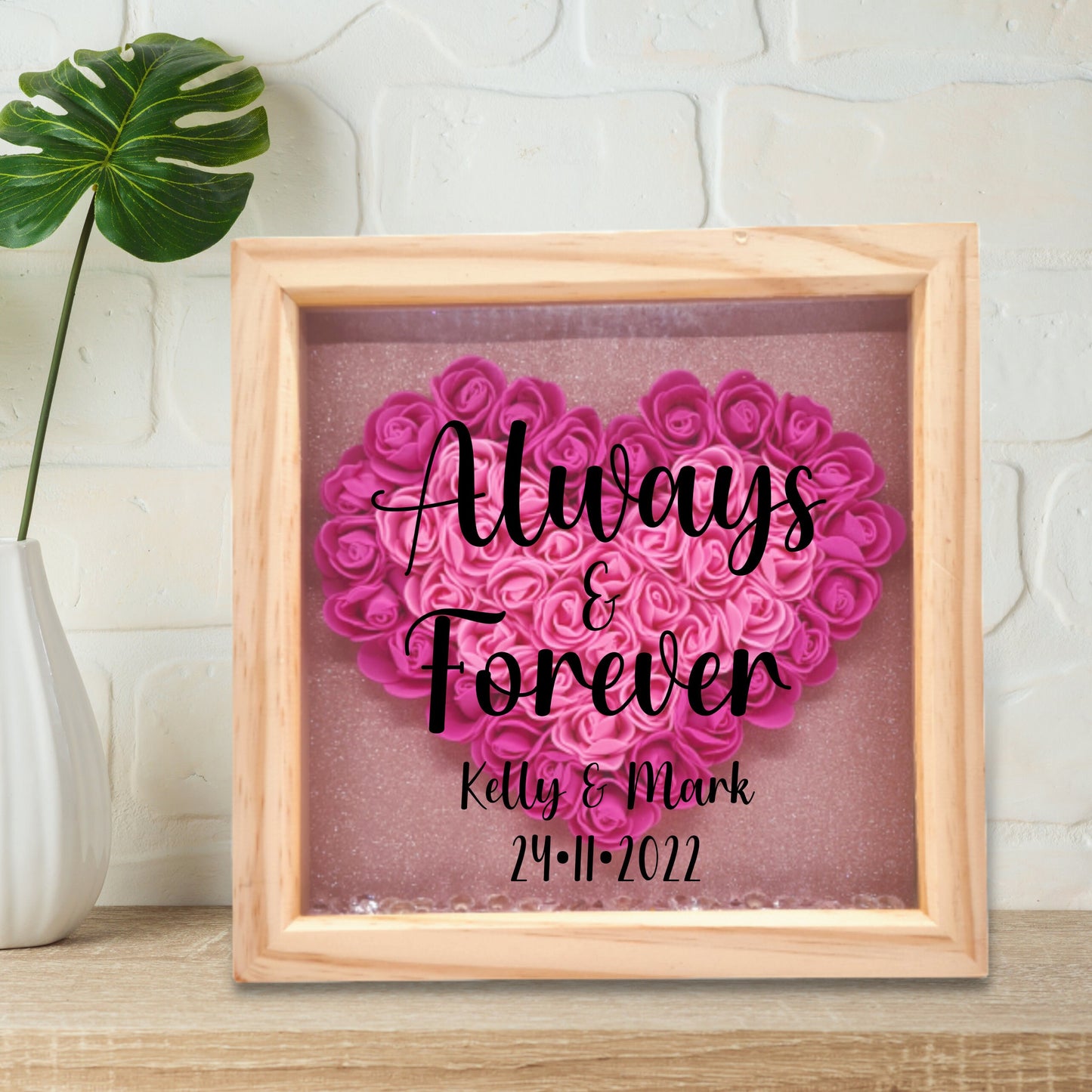 Personalised Heart Box Frame Keepsake