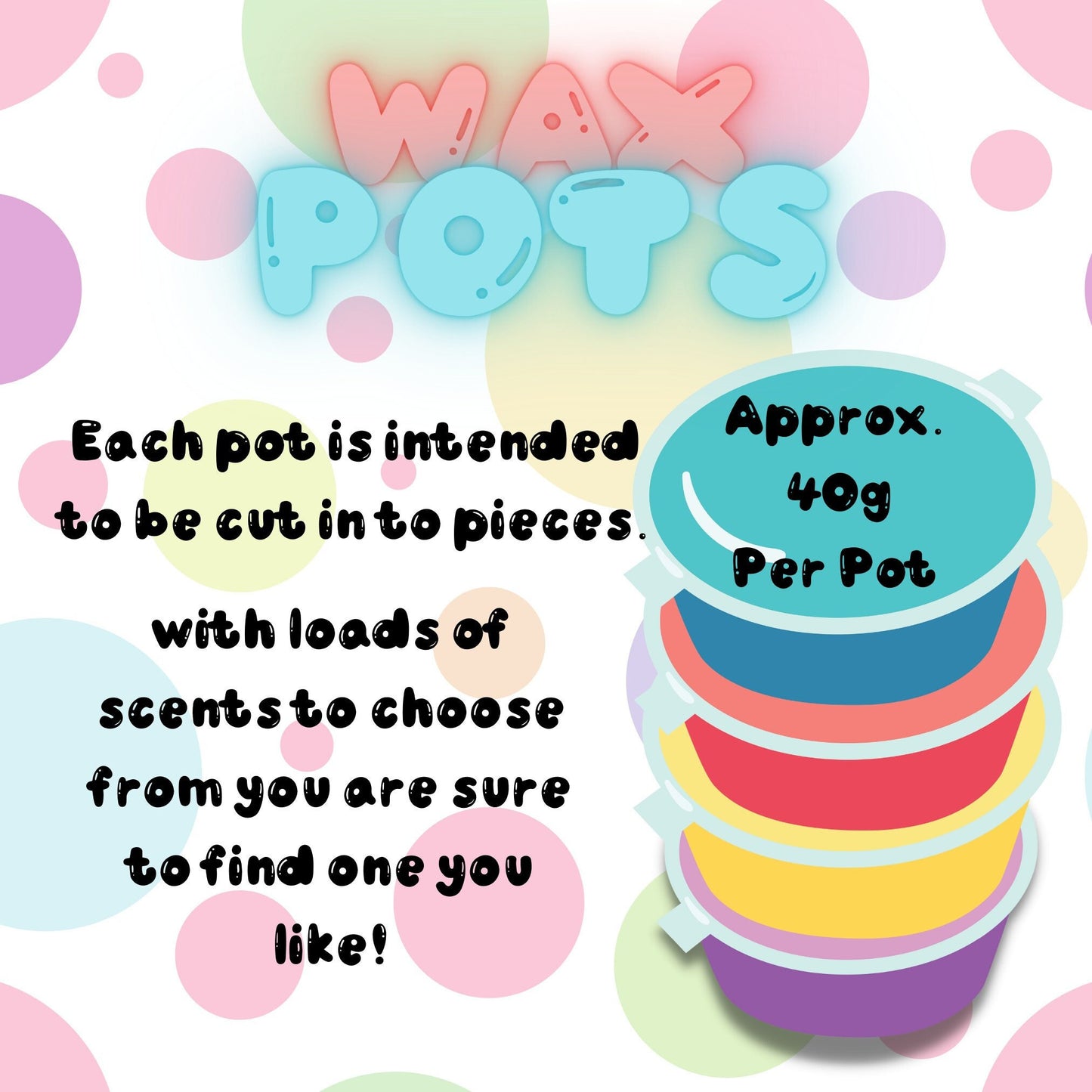 Wax melt Deli Pots- approx. 40g