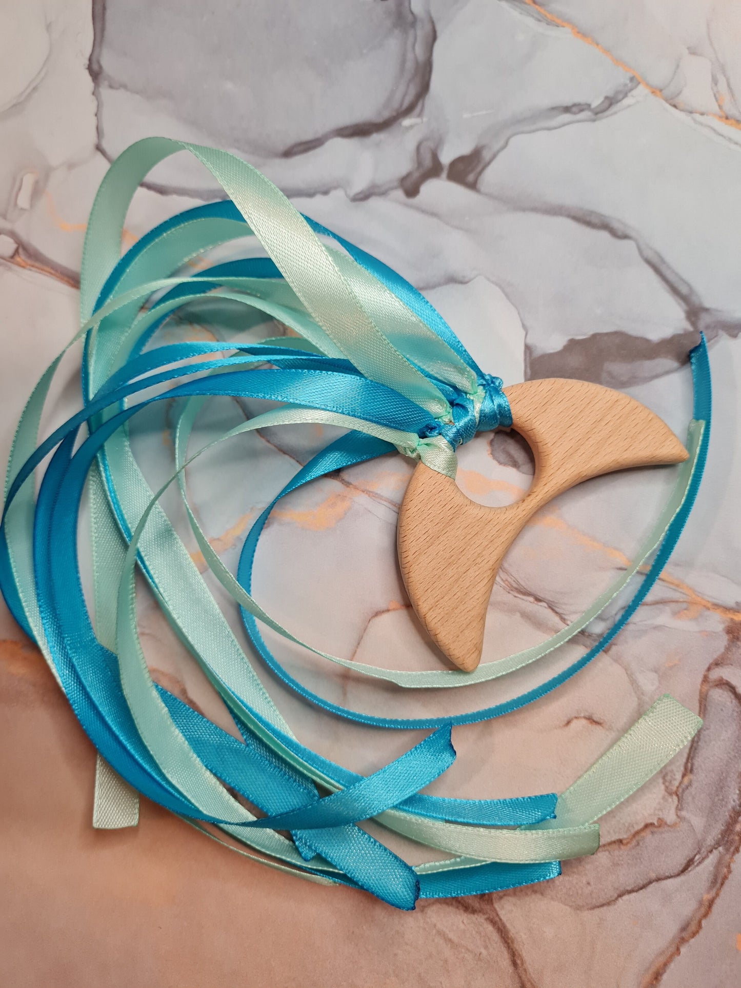 Wooden Sensory Toy - Pastel Blue/Green