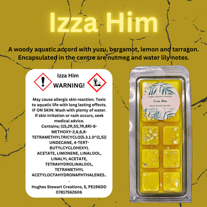 Izza Him Wax Melt - Male Cologne Dupe Snap Bar