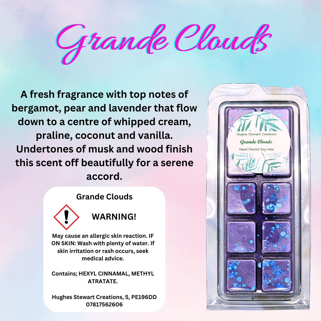 Grande Clouds Wax Melt - Female Perfume Dupe Snap Bar