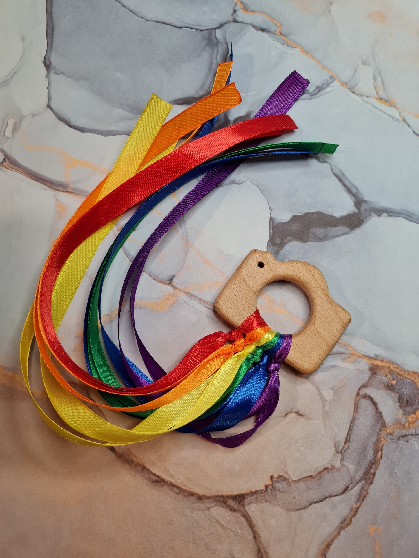 Wooden Sensory Toy- Bright Rainbow